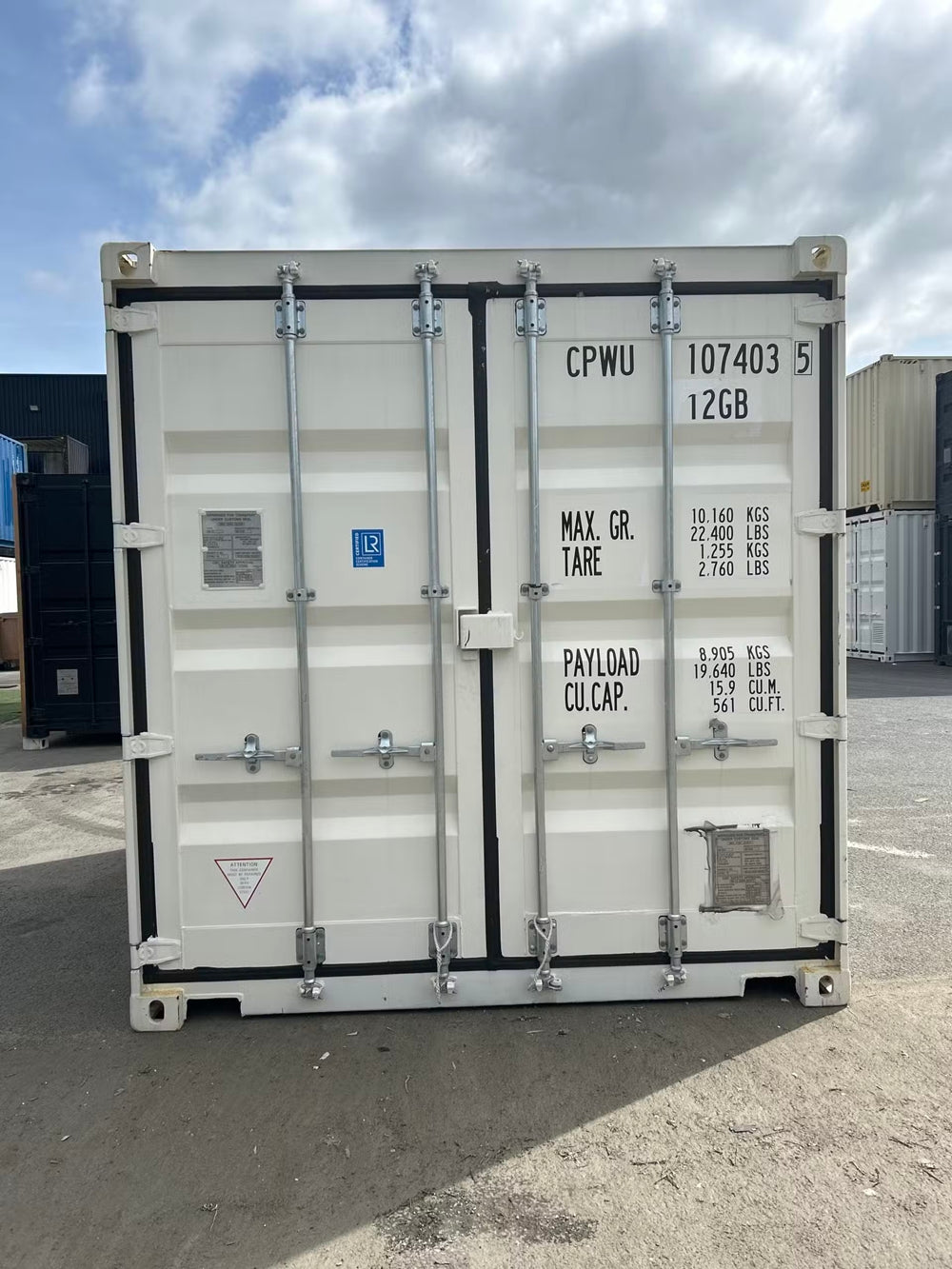 Container maritime 10 pieds – Blanc