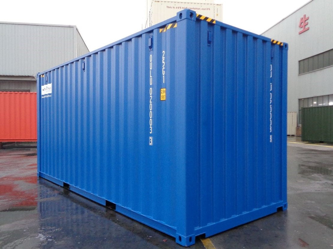 Container maritime 20 pieds – Bleu
