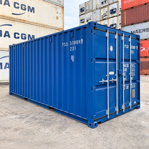 Container maritime 20 pieds – Bleu