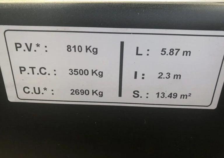 Remorque Hubiere TPF35 / 3.5 Tonnes