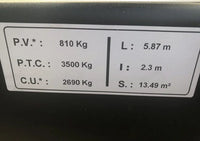Remorque Hubiere TPF35 / 3.5 Tonnes